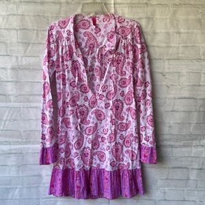SOFIA by ViX Pink and Purple Paisley Midi Dress